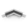 LED juostos profilio VARIO30-05 120 laipsnių kampinis sujungimas, anoduotas aliuminis