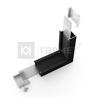 LED juostos profilio VARIO30-07 90 laipsnių kampinis sujungimas, juodai anoduotas