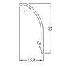 LED juostos profilio WAY10 dangtelis, anoduotas aliuminis, 2m