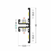 LED juostos profilis BACK10 A/UX, baltas, 2m