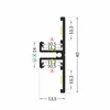 Bikuvalt LED juostos profilis BACK10 A/UX, juodas, 2m