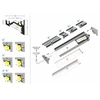 LED juostos profilis CORNER10 BC/UX, juodas, 2m