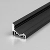 Bikuvalt LED juostos profilis CORNER10 BC/UX, juodas, 2m