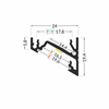LED juostos profilis CORNER14, neanoduotas aliuminis, 2m
