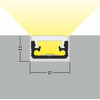 LED juostos profilis FLOOR8 K, anoduotas aliuminis, 2m