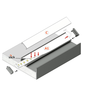 LED juostos profilis GLOW12 UP A1C, baltas, 4m