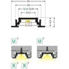 LED juostos profilis GROOVE10 BC/UX, baltas, 2m