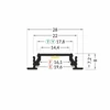 Bikuvalt LED juostos profilis GROOVE14 EF/TY, juodas, 2m