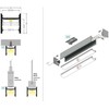 LED juostos profilis LEVEL12 C/U1, juodas, 4m