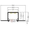 LED juostos profilis LINEA-IN20 TRIMLESS EF, baltas, 2m