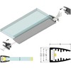 LED juostos profilis MIKRO10, anoduotas aliuminis, 4m, su plokštele LED juostos montavimui