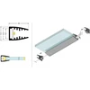 LED juostos profilis MIKRO10, anoduotas aliuminis, 2m, su plokštele LED juostos montavimui