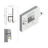 LED juostos profilis OMNI10 AC2, anoduotas aliuminis, 2m