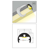 LED juostos profilis PEN8 I, anoduotas aliuminis, 3m