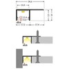 LED juostos profilis PLANE14 SIDE, baltas, 2m