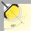 LED juostos profilis QUARTER10 BD/U6, anoduotas aliuminis, 2m