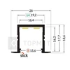 Bikuvalt LED juostos profilis SMART-IN16 BC3/U4, anoduotas aliuminis, 2m