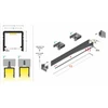 LED juostos profilis SMART10 AC2/Z, juodas, 2m