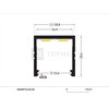 LED juostos profilis SMART16 BC3/U4, baltas, 1m