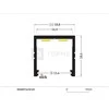 LED juostos profilis SMART16 BC3/U4, baltas, 2m