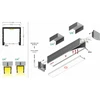 LED juostos profilis SMART16, juodai anoduotas, 3m