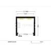 Bikuvalt LED juostos profilis SMART16, juodai anoduotas, 3m