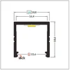 LED juostos profilis SMART16, neanoduotas aliuminis, 2m