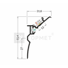 LED juostos profilis SMOOTH12 BC/Q9, neanoduotas aliuminis, 2m