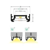 Bikuvalt LED juostos profilis SURFACE10 BC/UX, anoduotas aliuminis, 2m