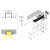 LED juostos profilis VARIO30-05 ACDE-9, neanoduotas aliuminis, 2m