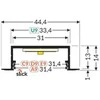 Bikuvalt LED juostos profilis VARIO30-06 ACDE-9/U9, juodas, 2m