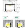 Bikuvalt LED juostos profilis VARIO30-07 ACDE-9/U9, anoduotas aliuminis, 2m