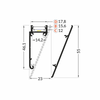 LED juostos profilis WALLE12 BCD, anoduotas aliuminis, 2m