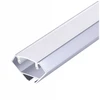 LED kampinis profilis N01, anoduoto sidabro sp., 2m, su dangteliu ir užbaigimais