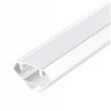 LED kampinis profilis N01, baltas, 2m, su dangteliu ir užbaigimais