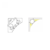 LED kampinis profilis su dangteliu, matinės baltos sp., 2m, 20327-W