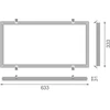 LED panelės įleidžiamo montavimo rėmelis PL ECO, baltas, 60 x 30cm