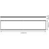 LED panelės LOUVER paviršinio montavimo rinkinys, 120x30cm, baltas