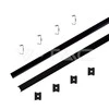 V-tac LED paviršinis profilis, juodas, 2m, su dangteliu ir montavimo priedais