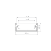 Profilis aliuminis anoduotas LED juostoms platus, DUAL, 2m, LUMINES