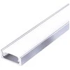 LED paviršinis profilis P01, anoduoto sidabro sp., 2m, su dangteliu ir užbaigimais