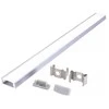 LED paviršinis profilis P01, anoduoto sidabro sp., 2m, su dangteliu ir užbaigimais