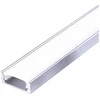 LED paviršinis profilis P01, anoduoto sidabro sp., 2m, su dangteliu ir užbaigimais