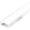 LED paviršinis profilis P01, baltas, 2m, su dangteliu ir užbaigimais