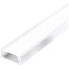LED paviršinis profilis P01, baltas, 2m, su dangteliu ir užbaigimais