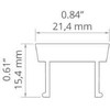 LED profilio dangtelis HR-21, matinis, 2m