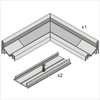 LED profilio juostos CORNER10 kampinis sujungimas L, baltas
