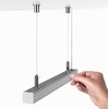 LED profilio pakabinimo rinkinys RD-1, sidabro sp.