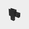 Linijinės sistemos EASY LINK bėgelio L formos sujungimas, juodas, K1002340N
