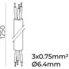Linijinės sistemos PIPE 3 polių kabelis, 1250mm, K2005240N